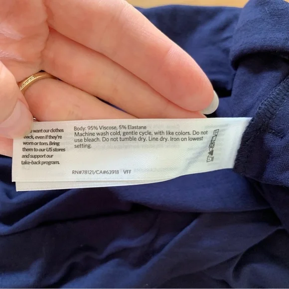 Eileen Fisher Pants Wide Leg Ankle Viscose Blue Jersey Pull On NEW Plus Size 3x - Picture 6 of 7